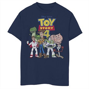 Disney / Pixar's Toy Story 4 Boys 6-20 New Group Shot Movie Logo Poster Graphic Tee