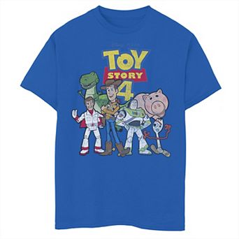 Disney / Pixar's Toy Story 4 Boys 8-20 New Group Shot Movie Logo Poster Graphic Tee