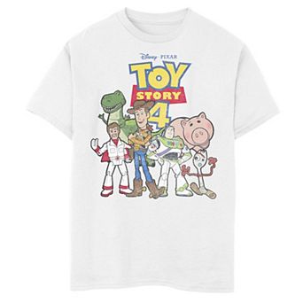 Disney / Pixar's Toy Story 4 Boys 8-20 New Group Shot Movie Logo Poster Graphic Tee