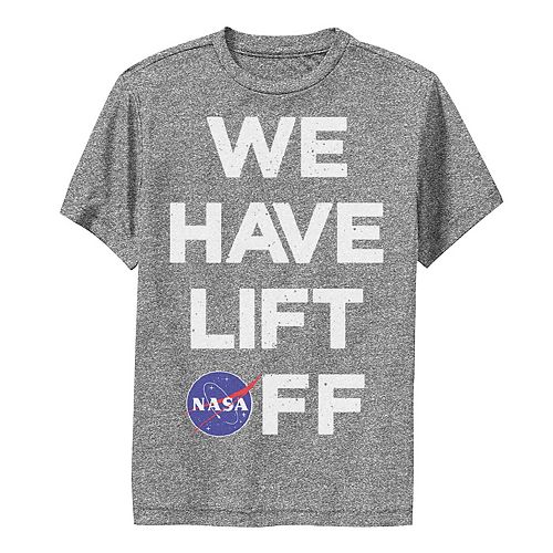 Boys 8 20 Nasa We Have Lift Off Text Stack Logo Performance - nasa t shirt roblox