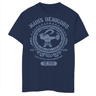 Disney's Moana Boys 8-20 Maui's Demigods Artsy Circle Portrait Graphic Tee