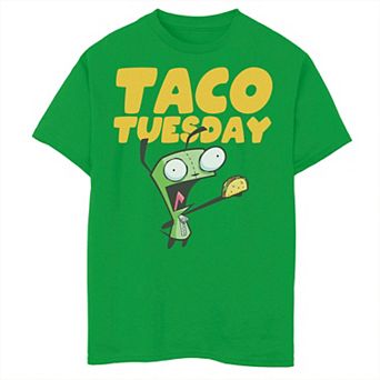 Boys 8-20 Nickelodeon Invader Zim Gir Taco Tuesday! Portrait Graphic Tee