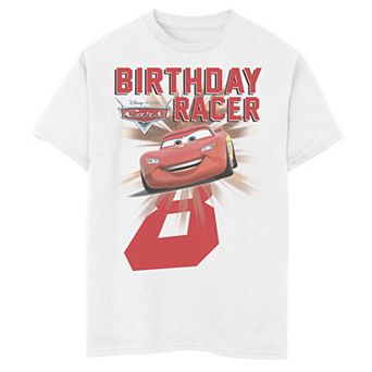 Disney / Pixar's Cars Lightning McQueen Boys 8-20 8th Birthday Racer Graphic Tee