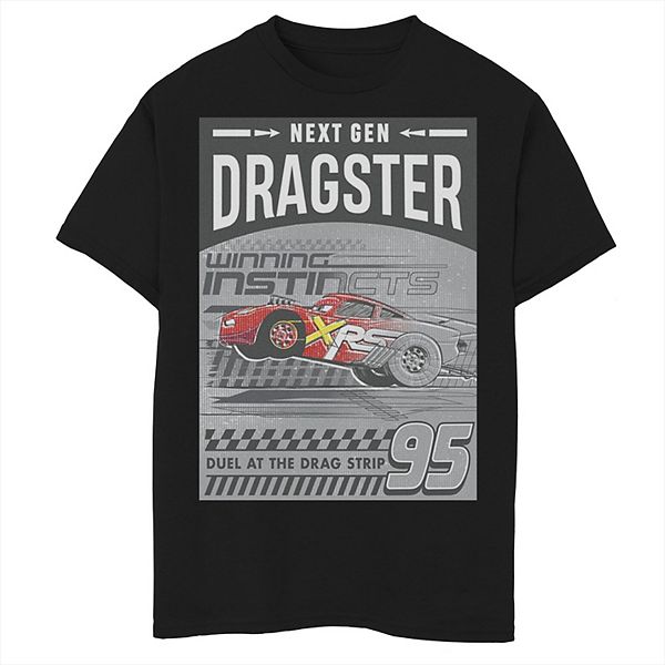 Disney Pixar's Cars Boys 8-20 McQueen Dragster Poster Graphic Tee