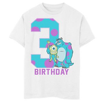 Disney Pixar's Monsters Inc. Boys 8-20 Mike and Sully 3rd Birthday Graphic Tee