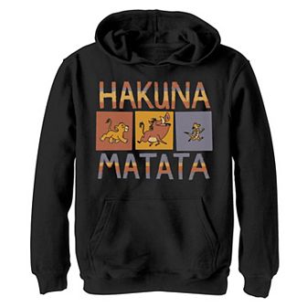 Disney's The Lion King Boys 8-20 Hakuna Matata Solid Blocks Pullover Graphic Hoodie