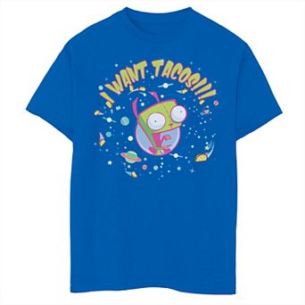 Boys 8-20 Nickelodeon Invader Zim GIR Wants Tacos Graphic Tee