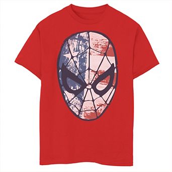 Boys 8-20 Marvel Spider-Man American Flag Face Vintage Graphic Tee