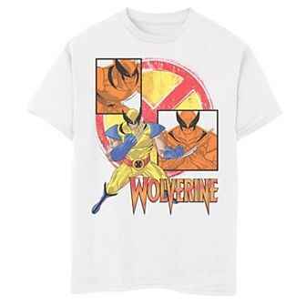 Boys 8-20 Marvel X-Men Wolverine Collage Panel Logo Graphic Tee