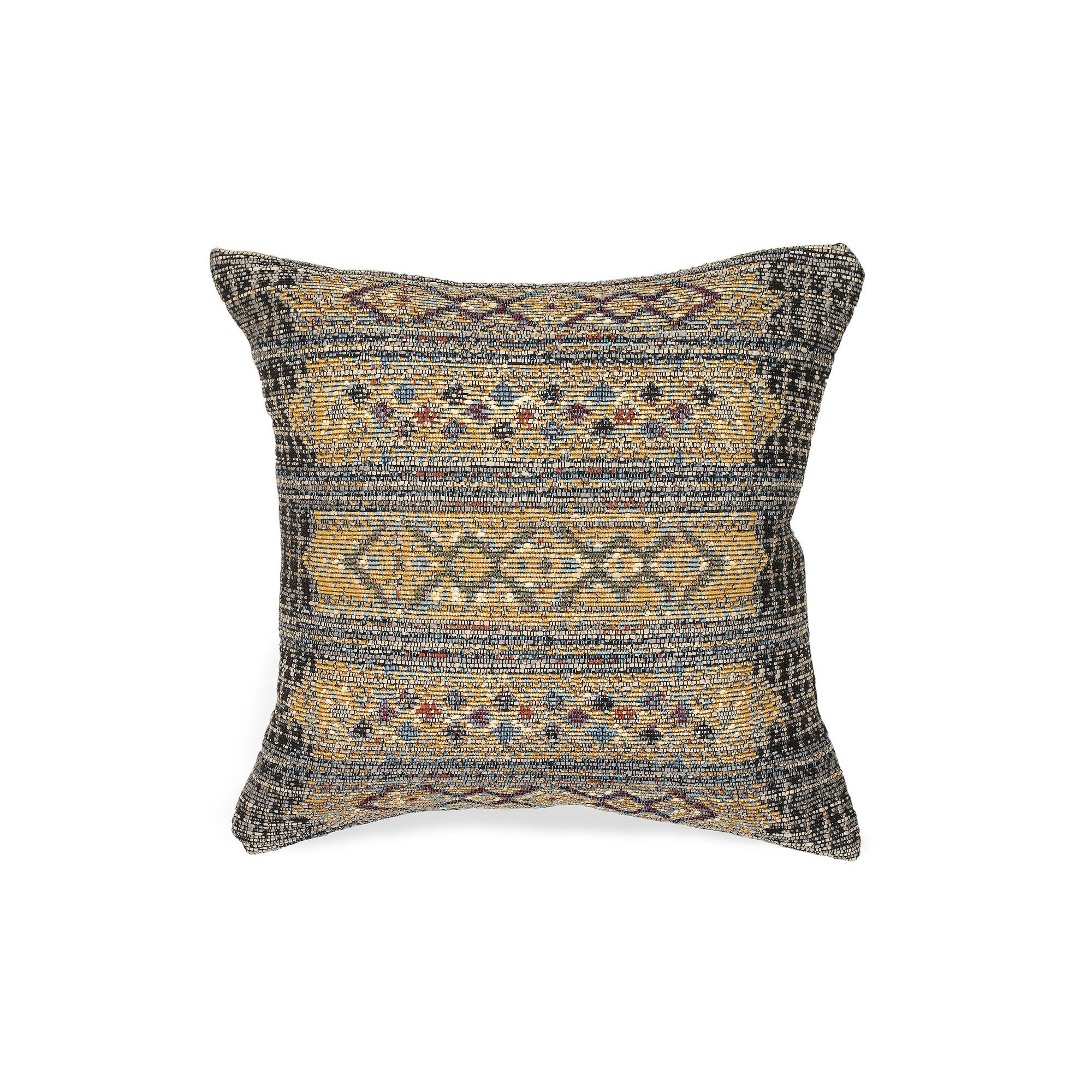 Liora Manne Marina Tribal Stripe Indoor Outdoor Throw Pillow, Black