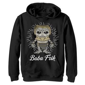 Boys 8-20 Star Wars: The Rise Of Skywalker Babu Frik Simple Cartoon Pullover Graphic Hoodie