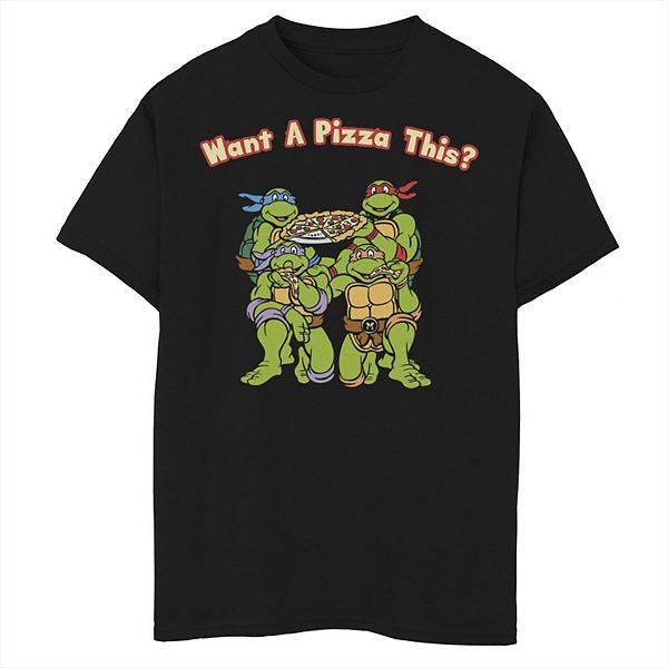  Tee Luv Men's Teenage Mutant Ninja Turtles Pizza T-Shirt :  Clothing, Shoes & Jewelry