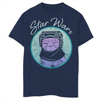 Boys 6-20 Star Wars: The Rise Of Skywalker Babu Frik Pastel Stars Graphic Tee