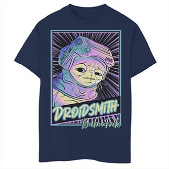 Boys 6-20 Star Wars: The Rise Of Skywalker Babu Frik Neon Poster Graphic Tee