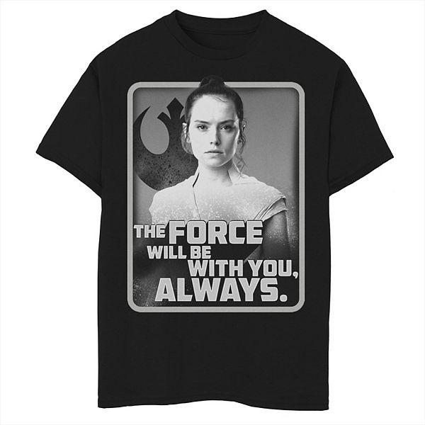 Boys 8 Star Wars The Rise Of Skywalker Rey Force Will Be With You Graphic Tee