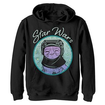 Boys 8-20 Star Wars: The Rise Of Skywalker Babu Frik Pastel Stars Pullover Graphic Hoodie