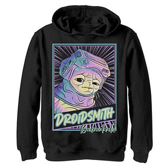 Boys 8-20 Star Wars: The Rise Of Skywalker Babu Frik Neon Poster Pullover Graphic Hoodie