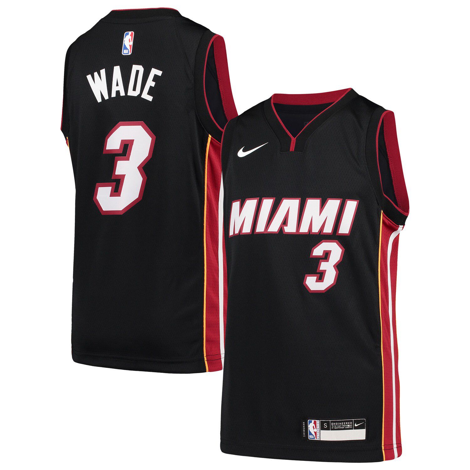 Youth Nike Dwyane Wade Black Miami Heat 