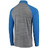 Men's Levelwear Gray/Royal New York Mets Vandal Raglan Quarter-Zip Pullover Jacket