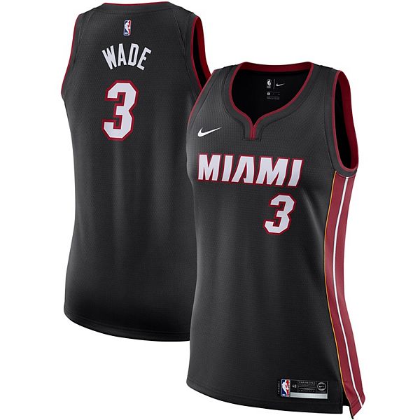 Nike, Shirts, Dwyane Wade Black Miami Heat Vice Jersey