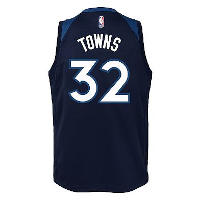 Youth Nike Karl-Anthony Towns Navy Minnesota Timberwolves Swingman Jersey - Icon Edition