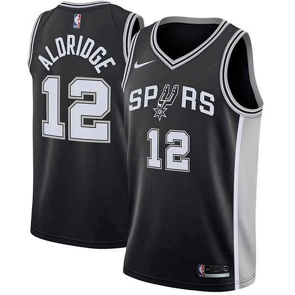 Men's Nike LaMarcus Aldridge Black San Antonio Spurs Swingman Jersey ...