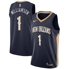 Nike Men's New Orleans Pelicans Navy Logo Hoodie, Large, Blue