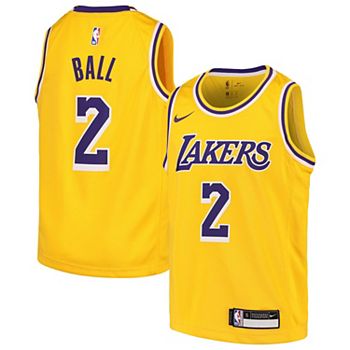 LONZO BALL LOS ANGELES LAKERS REVERSIBLE REPLICA JERSEY ALLESON NBA YOUTH  MEDIUM