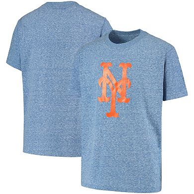 Youth Stitches Heathered Royal New York Mets Snow T-Shirt
