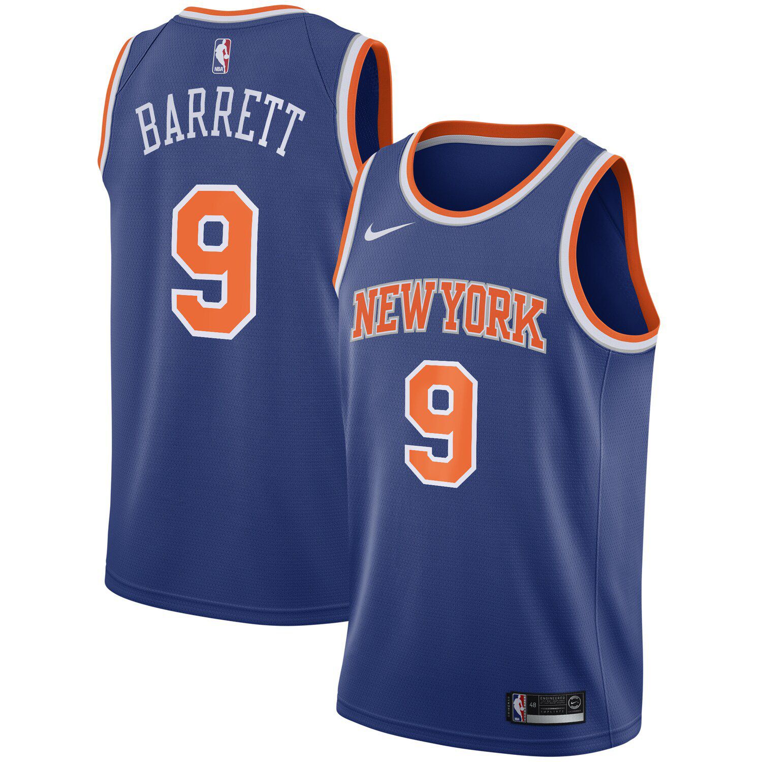 Nike R.J. Barrett Royal New York Knicks 