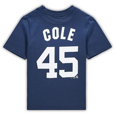 Preschool Nike Gerrit Cole Navy New York Yankees Player Name & Number T-Shirt