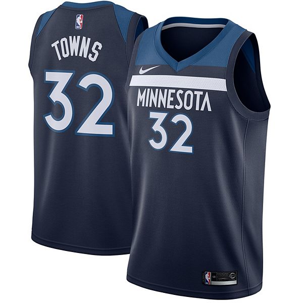 Men's Nike Karl-Anthony Towns Navy Minnesota Timberwolves Swingman Jersey -  Icon Edition