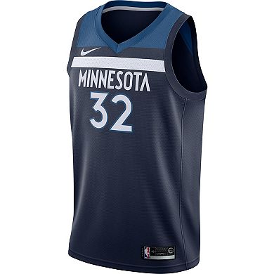 Men's Nike Karl-Anthony Towns Navy Minnesota Timberwolves Swingman Jersey - Icon Edition