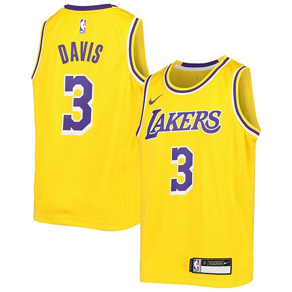 Youth Nike Anthony Davis Gold Los Angeles Lakers Swingman Jersey
