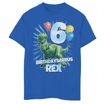 Disney / Pixar's Toy Story Rex Boys 8-20 Birthdaysaurus 6th Birthday Graphic Tee