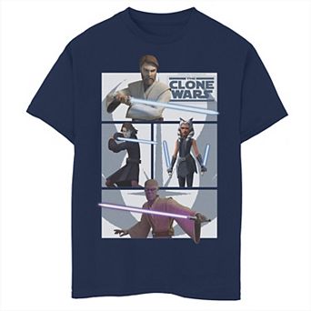 Boys 8-20 Star Wars: The Clone Wars Jedi Panels Graphic Tee