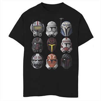 Boys 6-20 Star Wars: The Clone Wars Clone Helmets Graphic Tee