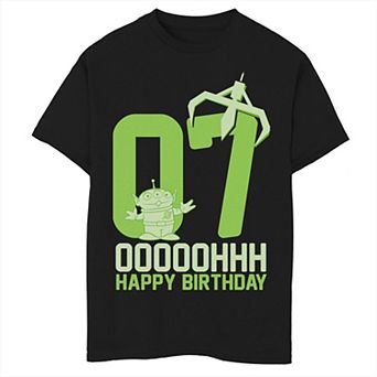 Disney / Pixar's Toy Story Aliens Boys 8-20 OOOOH Happy 7th Birthday Graphic Tee