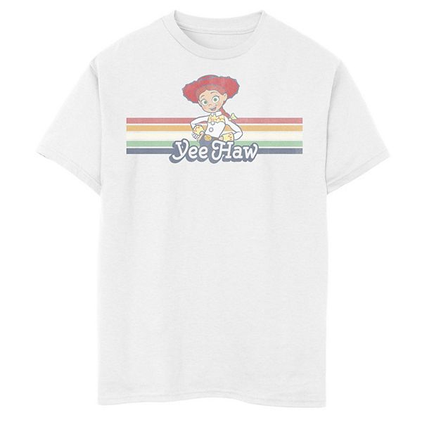 Disney / Pixar Toy Story Boys 8-20 Jessie Cowgirl Rainbow Stripe Yee Haw  Graphic Tee