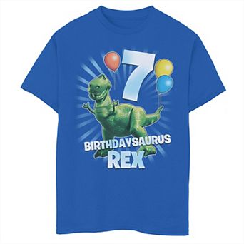 Disney / Pixar's Toy Story Rex Boys 8-20 Birthdaysaurus 7th Birthday Graphic Tee