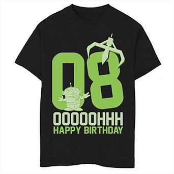 Disney / Pixar's Toy Story Aliens Boys 8-20 OOOOH Happy 8th Birthday Graphic Tee