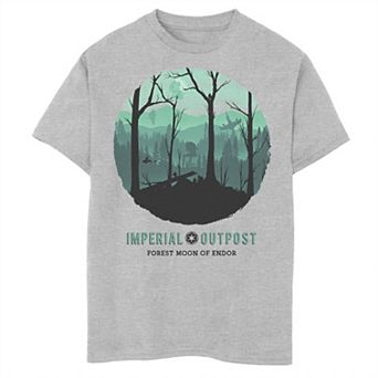 Boys 8-20 Star Wars Imperial Outpost Moon Of Endor Poster Graphic Tee