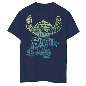 Disney's Lilo & Stitch Boys 8-20 Silhouette Gradient Word Fill Graphic Tee