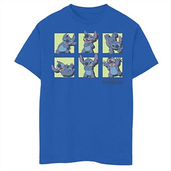 Disney's Lilo & Stitch Boys 8-20 Poses Of Stitch Panels Graphic Tee