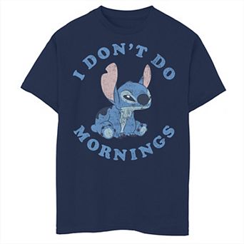 Disney's Lilo & Stitch Boys 8-20 I Don't Do Mornings Graphic Tee