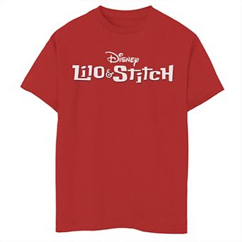Disney's Lilo & Stitch Boys 8-20 Bold White Text Movie Logo Graphic Tee