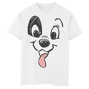 Disney's 101 Dalmatians Boys 8-20 Patch Puppy Tounge Out Face Graphic Tee