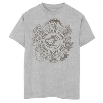 Disney's The Lion King Boys 8-20 Circle Of Life Line Art Logo Graphic Tee