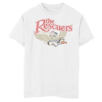 Disney's The Rescuers Boys 8-20 Flying Distressed Classic Logo Graphic Tee
