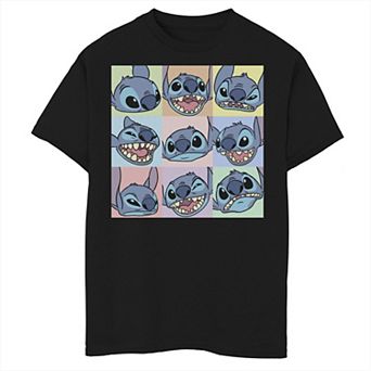 Disney's Lilo & Stitch Boys 8-20 The Many Faces Of Stitch Panels Graphic Tee